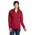 thumbnail image 1 of Port & Company Classic Full Zip Hooded Sweatshirt (LPC78ZH) Red, XL, 1 of 6