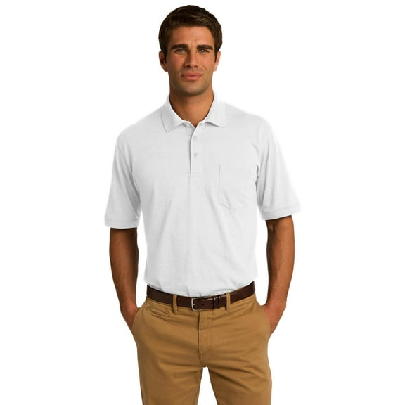 Port & Company Collared Shirt KP55P Men's 5.5-Ounce Jersey Knit Pocket Polo