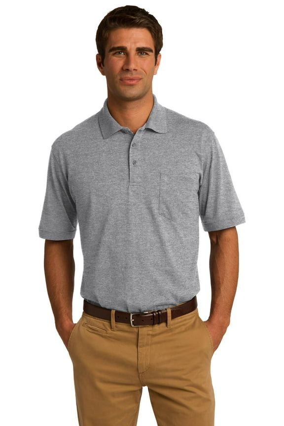 mpany Core Blend Jersey Knit Pocket Polo Kp55p - Athletic Heather - XL