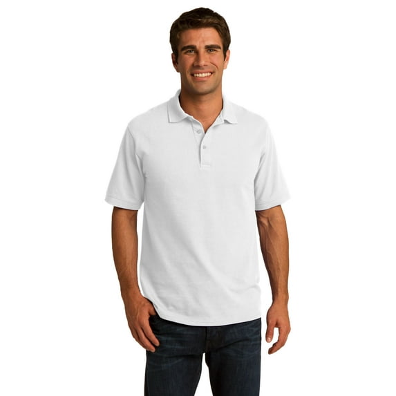 Port & Company Core Blend Pique Polo. Kp155 , KP155 , White , X-Large