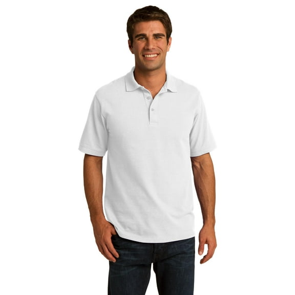Port & Company Core Blend Pique Polo. Kp155 , KP155 , White , X-Large