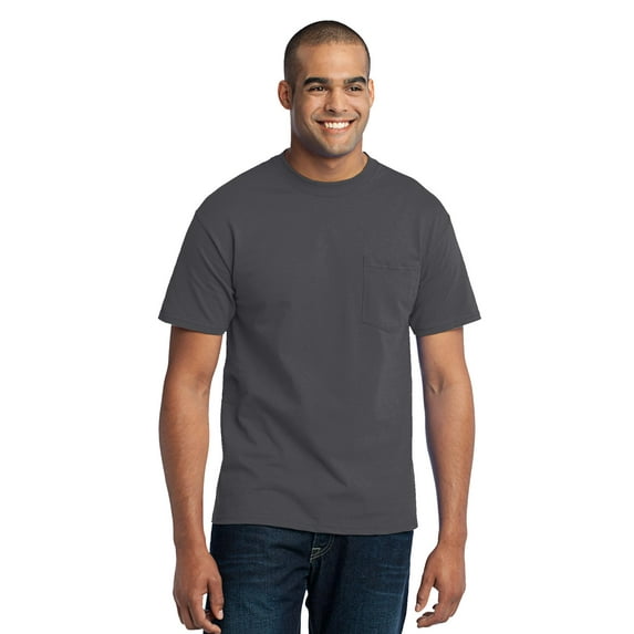 Port & Company - Core Blend Pocket Tee. PC55P - 3XL Charcoal
