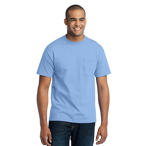 Port & Company - Core Blend Pocket Tee XL Light Blue