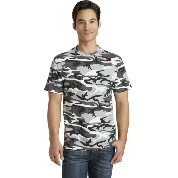 Port & Company Core Cotton Camo Tee-M (Winter Camo)