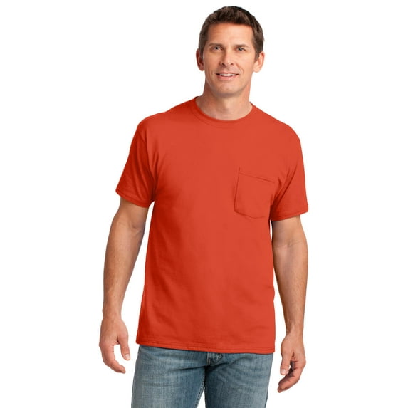 Port & Company Core Cotton Pocket Tee. PC54P