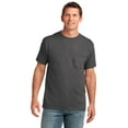 thumbnail image 1 of Port & Company Core Cotton Pocket Tee-S (Charcoal), 1 of 6