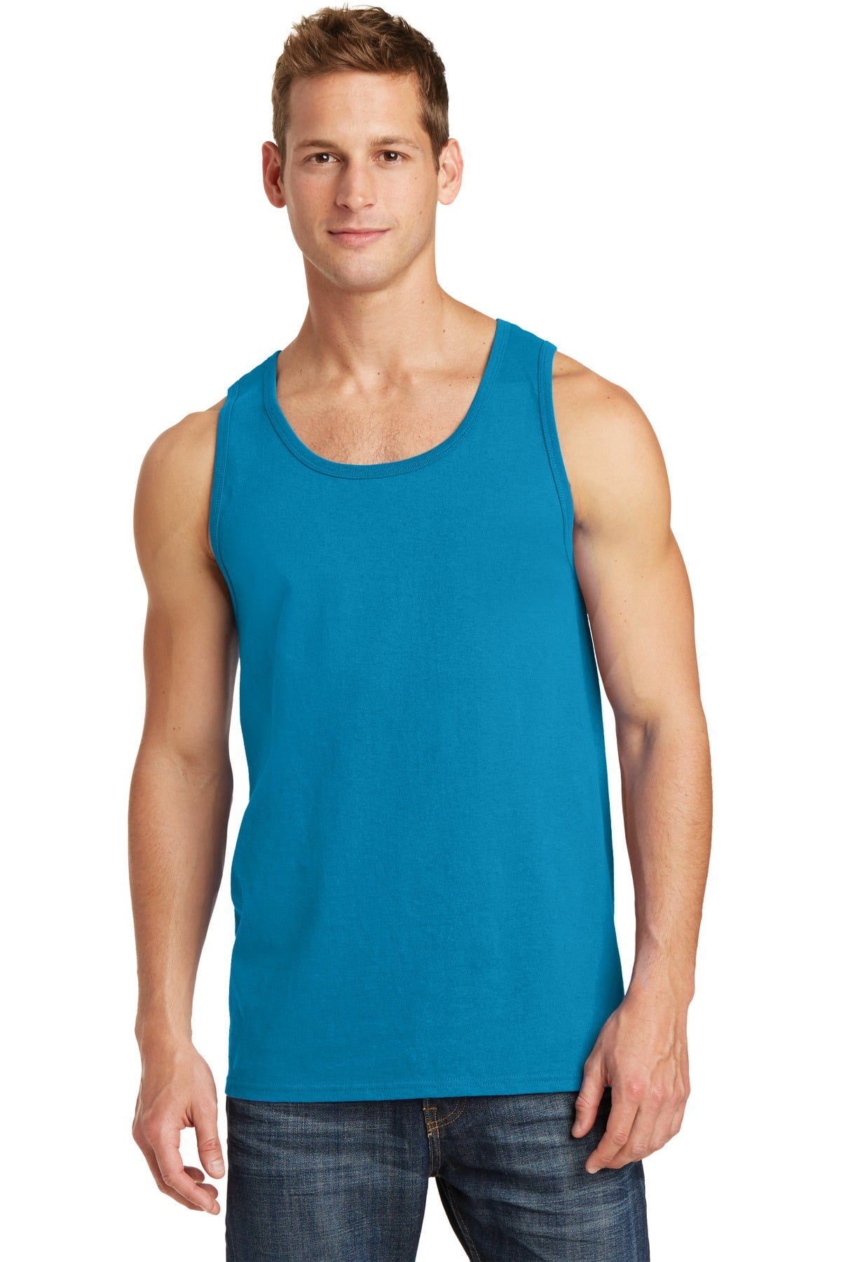 Port & Company Core Cotton Tank Top-S (Neon Blue) - Walmart.com