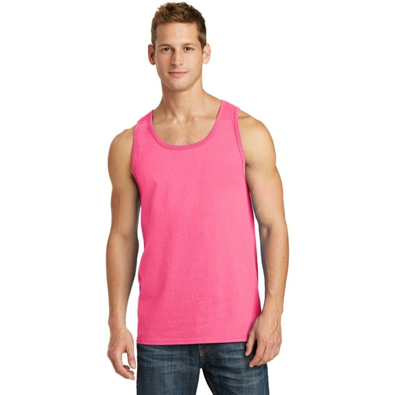 Port & Company Core Cotton Tank Top-XL (Neon Pink)