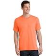 thumbnail image 1 of Port Co Adult Male Men Plain Short Sleeves T-Shirt Neon Orange 2X-Large, 1 of 2