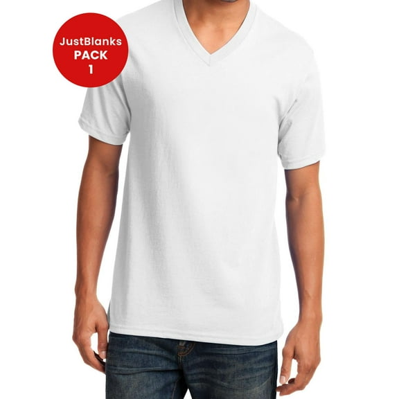 JustBlanks Core Cotton V-Neck Tee Short Sleeve