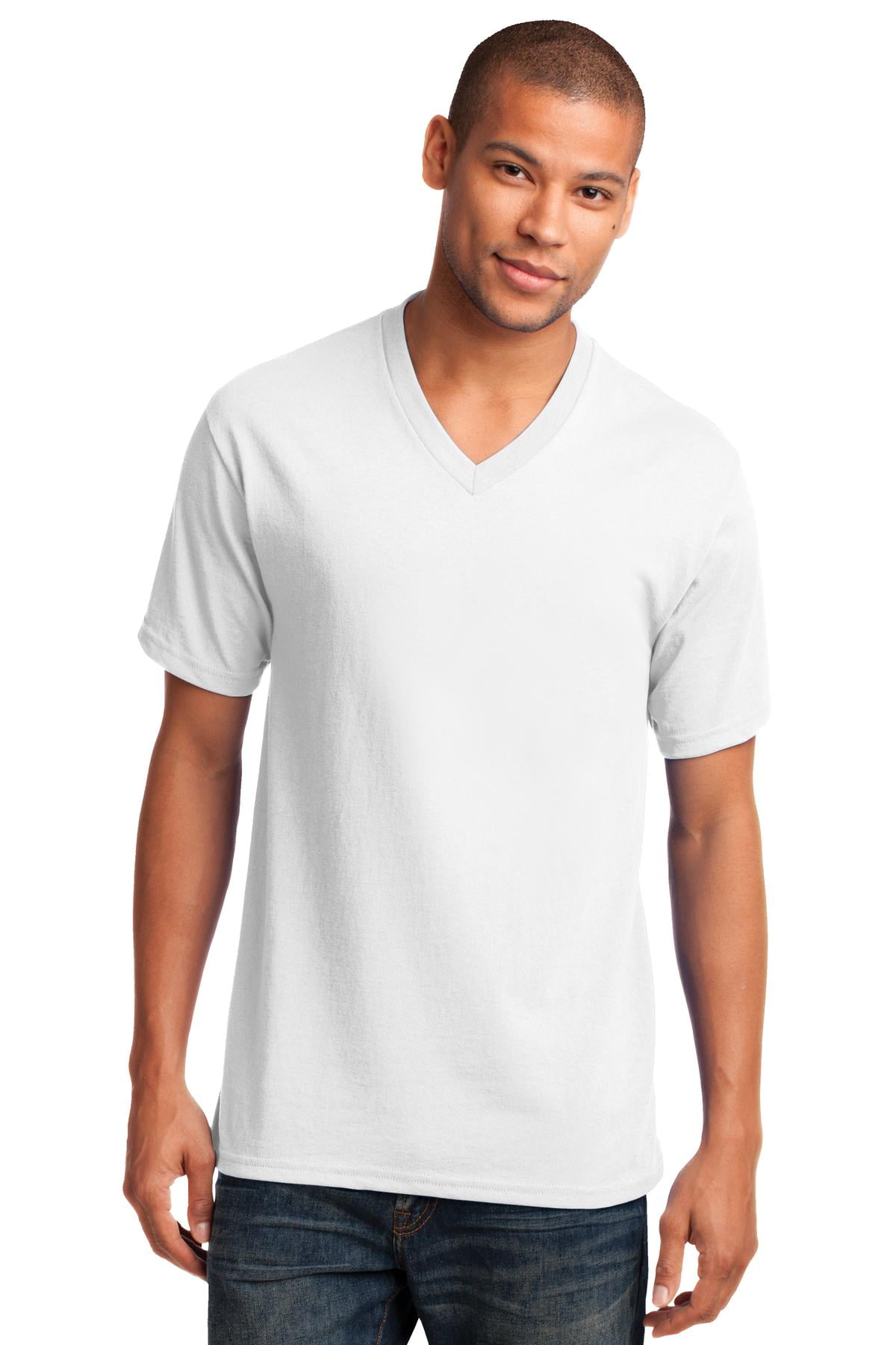 Port & Company Core Cotton V-Neck Tee - Walmart.com