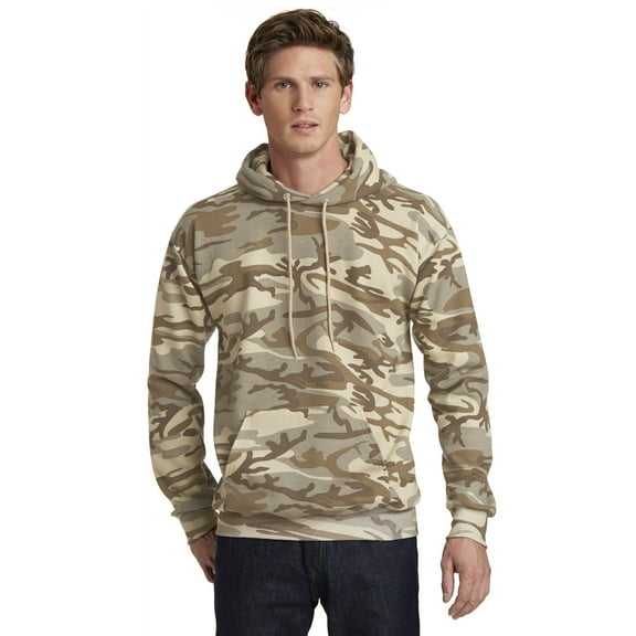 Port & Company Core Fleece Camo Pullover Hooded Sweatshirt-2XL (Desert Camo)