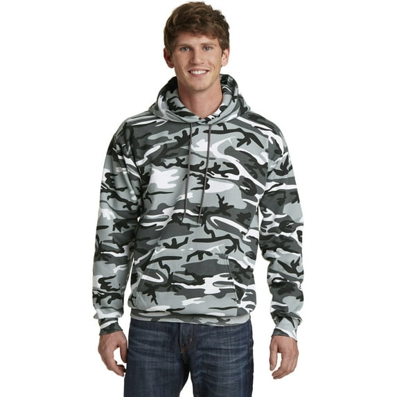 Port & Company Core Fleece Camo Pullover Hooded Sweatshirt-M (Winter Camo)