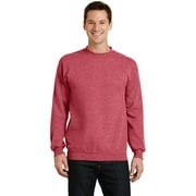 Port & Company Core Fleece Crewneck Sweatshirt-L (Heather Red)