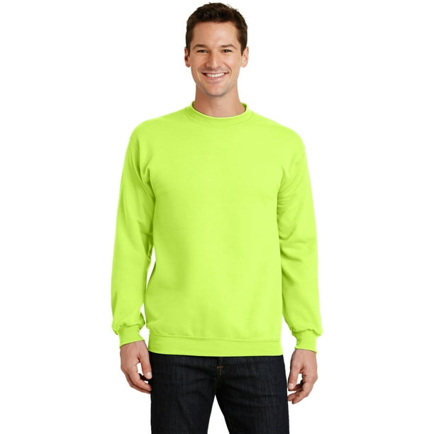 Neon yellow crew neck sweatshirt hotsell