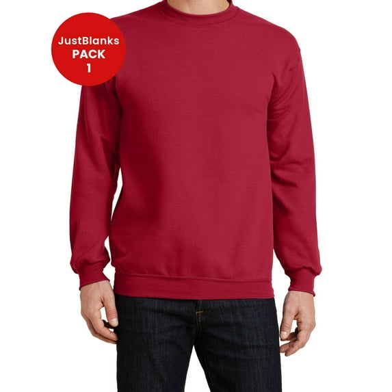 JustBlanks Core Fleece Crewneck Sweatshirt Air jet yarn for softness Cozy sweats in our core weight