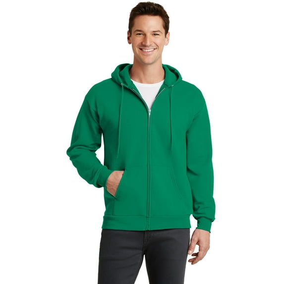 Port & Company - Core Fleece Full-Zip Hooded Sweatshirt XL Kelly