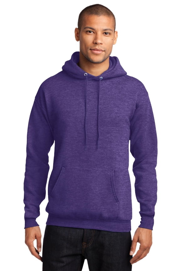 Core Fleece Pullover Hooded Sweatshirt-4XL (Heather Purple)