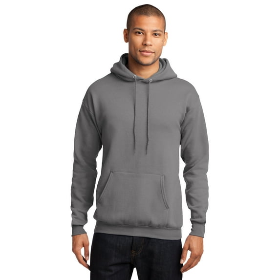 Port & Company Core Fleece Pullover Hooded Sweatshirt-L (Medium Grey)
