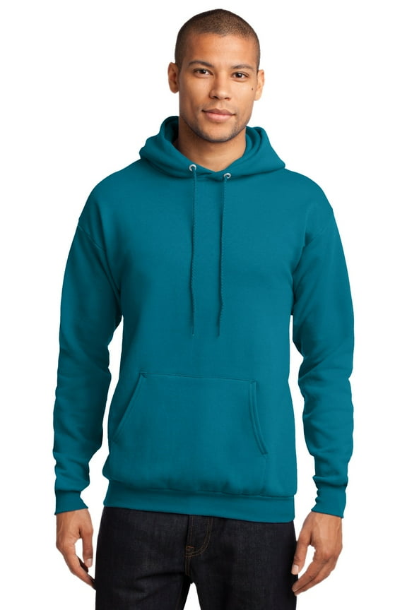 Core Fleece Pullover Hooded Sweatshirt-L (Teal)