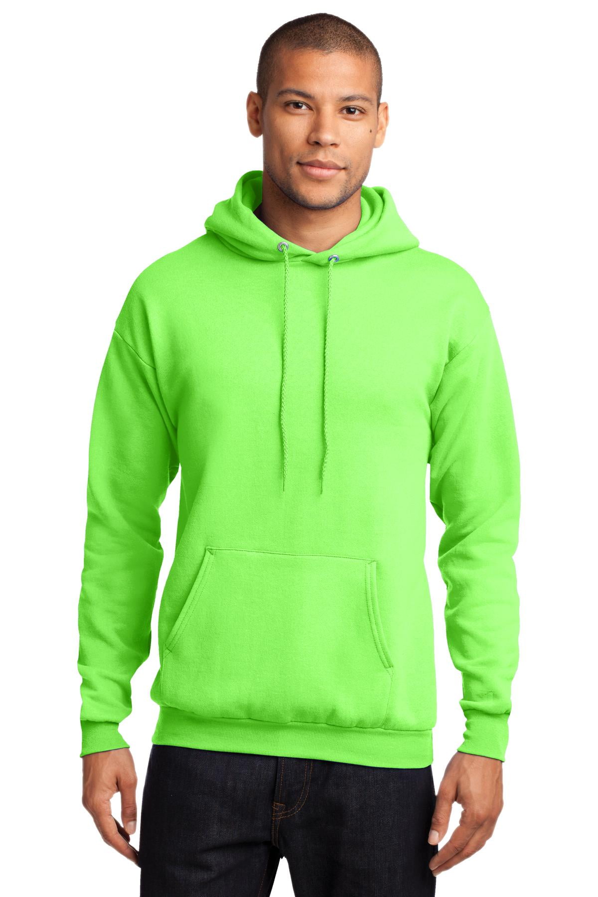 Port Company Core Fleece Pullover Hooded Sweatshirt XL Neon Green Walmart