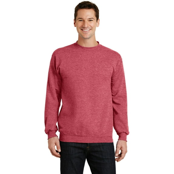 Port & Company Crewneck Sweatshirt (PC78) Heather Red, 3XL
