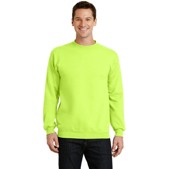 Port & Company Crewneck Sweatshirt (PC78) Neon Yellow, XL