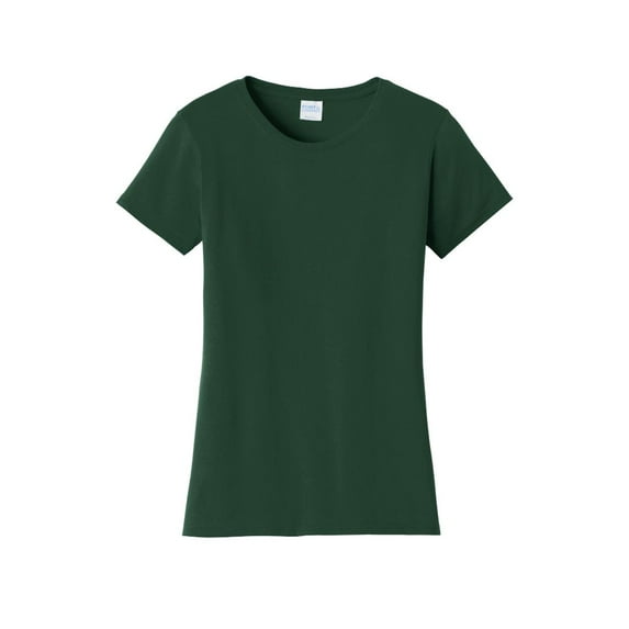 Port & Co Adult Female Women Plain Short Sleeves T-Shirt Forest Green Small