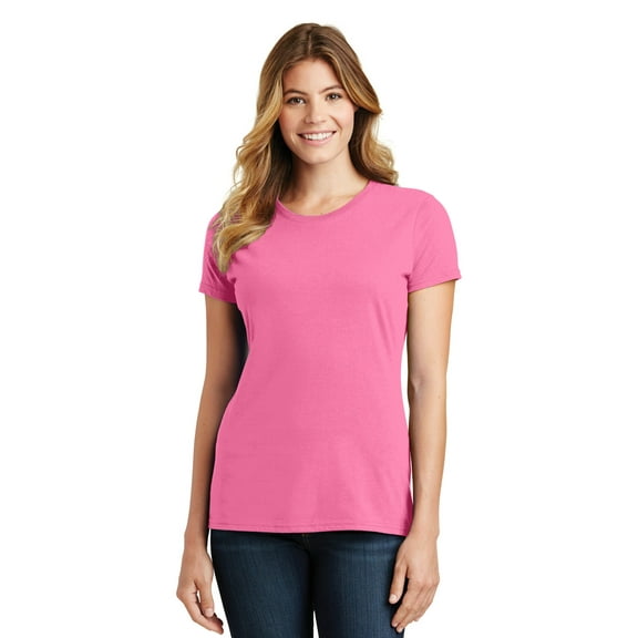 Port & Company Drapey Long Sleeve Tee (LPC450) New Pink, L
