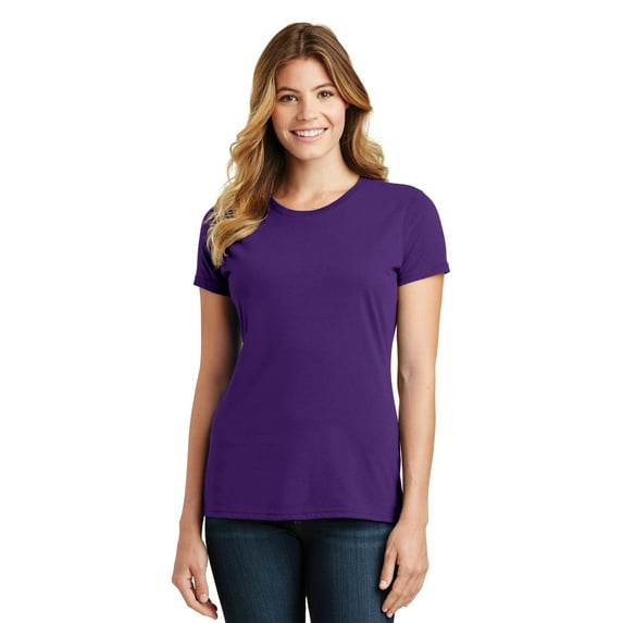 Port & Company Drapey Long Sleeve Tee (LPC450) Team Purple, XL