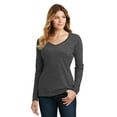 thumbnail image 1 of Port & Co Adult Female Women Plain Long Sleeves T-Shirt Dark Hthr Grey Small, 1 of 2