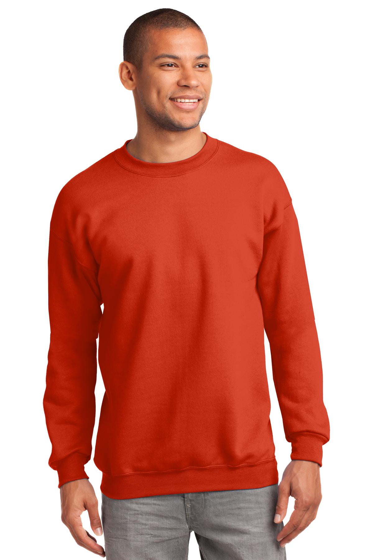 Port & Company Men's PC90T Tall Ultimate Crewneck Sweatshirt | 9-oz 50/50 Cotton Blend (White, 4XLT)