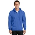 thumbnail image 1 of Port & Company Essential Fleece Full Zip Hooded Sweatshirt-4XL (Royal), 1 of 6