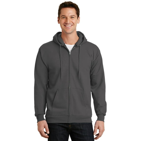 Port & Company Essential Fleece Full-Zip Hooded Sweatshirt