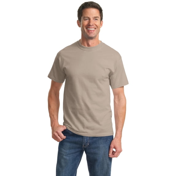 Port & Company Essential T-Shirt. Light Sand. 4XL.