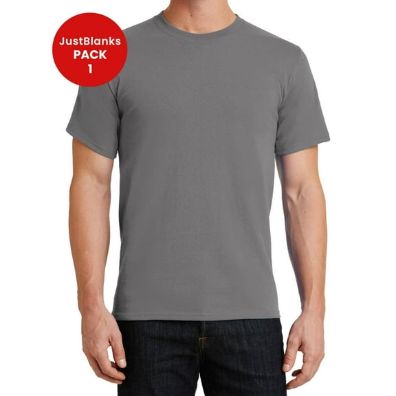 JustBlanks Essential Tee Shoulder to Shoulder Taping Coverseamed Neck Short Sleeve