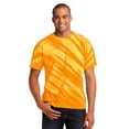 thumbnail image 1 of Port & Company Essential Tiger Stripe Tie-Dye Tee. Gold. L., 1 of 3
