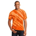 thumbnail image 1 of Port Company Essential Tiger Stripe Tie-Dye Tee Orange XL., 1 of 3