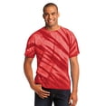 thumbnail image 1 of Port Company Essential Tiger Stripe Tie-Dye Tee Red M., 1 of 3