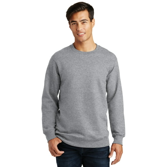 Port & Company Fan Favorite Fleece Crewneck Sweatshirt-L (Athletic Heather)