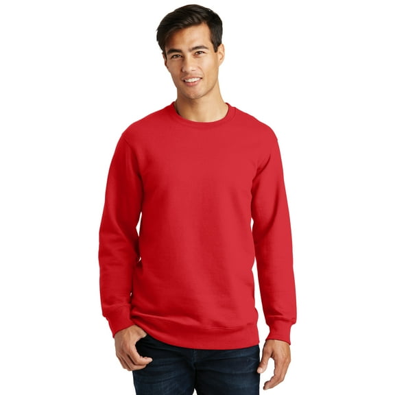 Port & Company Fan Favorite Fleece Crewneck Sweatshirt-L (Bright Red)