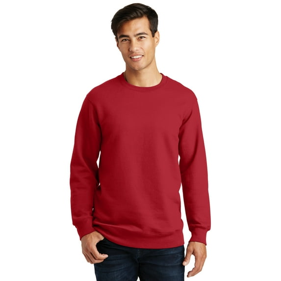 Port & Company Fan Favorite Fleece Crewneck Sweatshirt-XS (Team Cardinal)