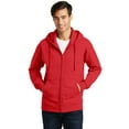 thumbnail image 1 of Port & Company Fan Favorite Fleece Full Zip Hooded Sweatshirt-L (Bright Red), 1 of 6
