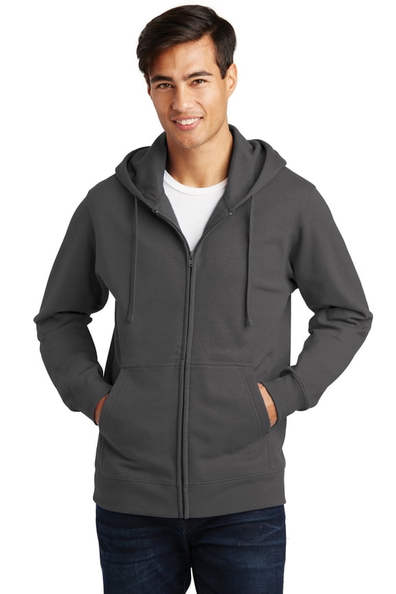 mpany Fan Favorite Fleece Full Zip Hooded Sweatshirt-L (Charcoal)