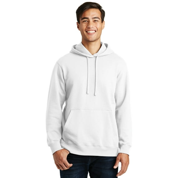 Port & Company Fan Favorite Fleece Pullover Hooded Sweatshirt-2XL (White)