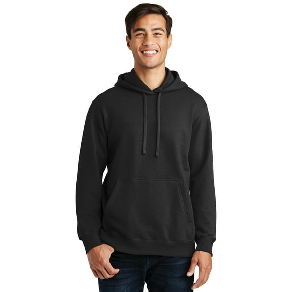 Port & Company Fan Favorite Fleece Pullover Hooded Sweatshirt-XL (Jet Black)