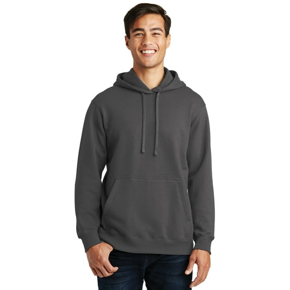 Port & Company Fan Favorite Fleece Pullover Hooded Sweatshirt-XS (Charcoal)