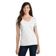 thumbnail image 1 of Port & Company Fan Favorite V-Neck Tee (LPC450V) White, XS, 1 of 2