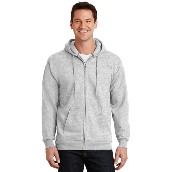 Port & Company - Full-Zip Hooded Sweatshirt. - Ash - 2XL