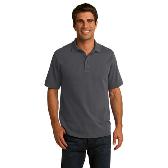 Port & Company KP155 Mens Core Blend Pique Polo T-Shirt, Charcoal - 2XL